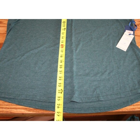 Aeropostale Sport Womens Green Ringer T Shirt Casual Short Sleeve Size 3X - Picture 4 of 4